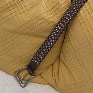 Guess brown leather studded belt. Like new.